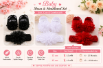 Baby Girl Cute Combo Set (Shoes & Hair Band)